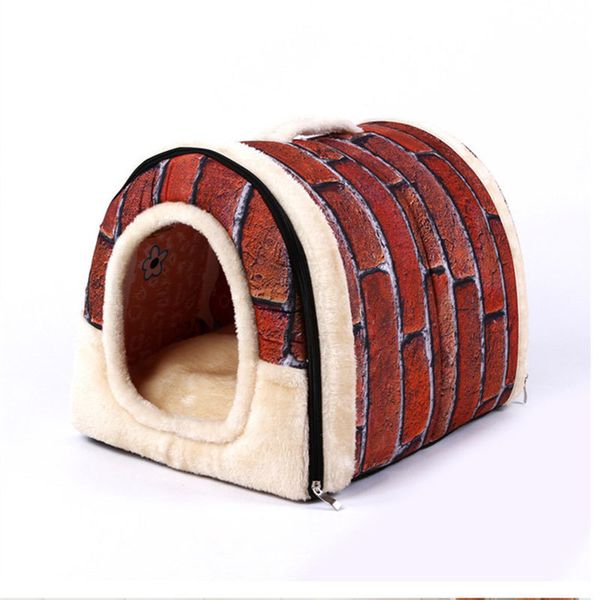 Letto per gatti pieghevole e rimovibile autoriscaldante per cuccia per cani da interno con materasso lettino per gabbia per cuccioli grigio ropa para perro Drop LJ201204