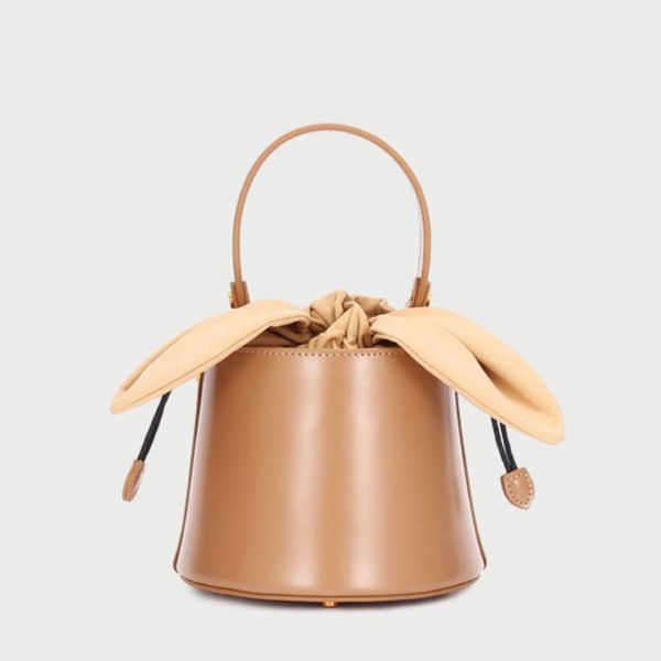 

100% genuine leather bag women handbags 2020 ladies bow bucket hand bags shoulder crossbody bags for women bolsa feminina