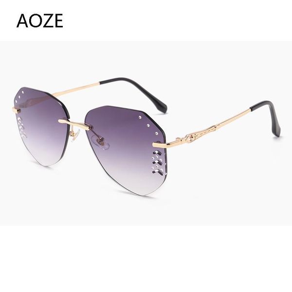 

sunglasses 2021 fashion irregular women's without polygonal hoop glasses for feminine rhinestones gradient lens lenses sun, White;black