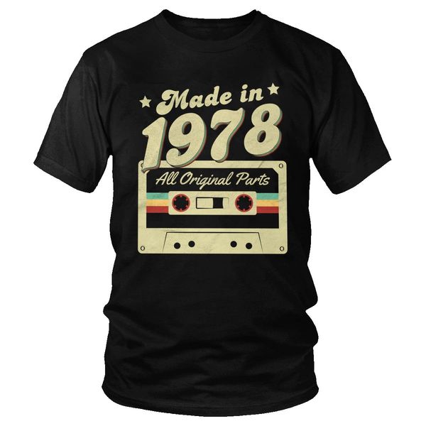 

stylish made in 1978 cassette all ogrinal parts for short sleeve 42 years old birthday pure tshirt hooded sweatshirt hoodie men t shirt
