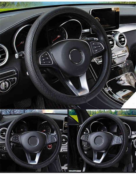 

1pc universal leather anti-slip car steering wheel cover for citroen c1 c2 c3 c4 c5 c4l ds5 xsara grand picasso berlingo car styling y220422