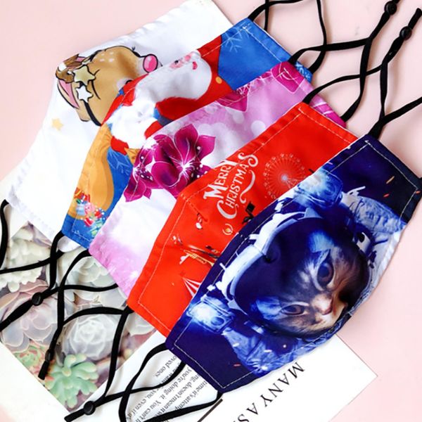 

ветрозащитный хлопок рот маска pet cat printing взрослые дышащего многоцелевой пыле face cover многоразовая маска 1шт sqcfsu ppshop01