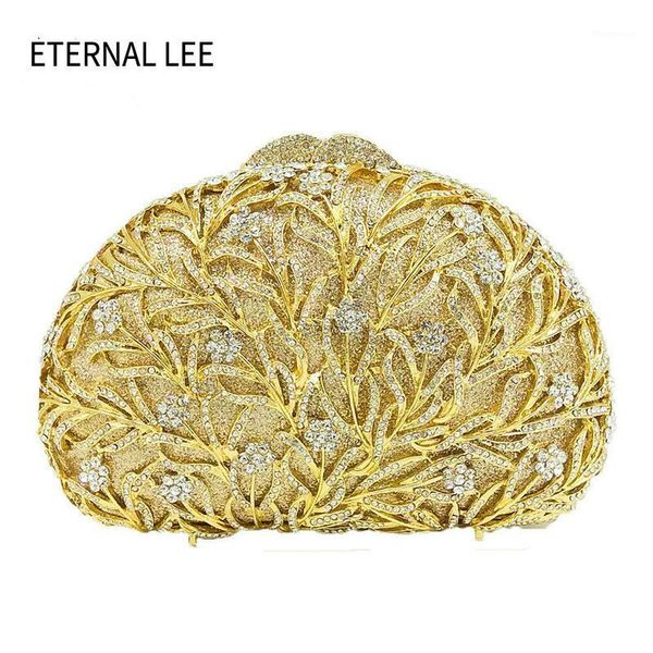 

eternal lee elegance dazzling women gold crystal purse evening clutch bag party handbags1