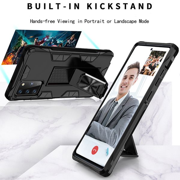 2020 neue magnetische unsichtbare Kickstand-Design-Telefonhülle für Samsung Galaxy Note 20 Ultra S10 J2 für Moto G Stylus G8 Power G9