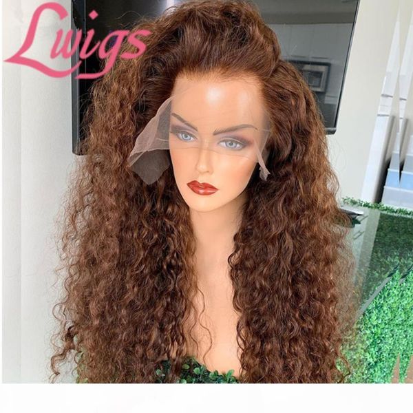 

brown color curly hair 13x6 lace front human hair wigs with baby 8-24inch pre plucked brazilian curly lace front wigs, Black;brown