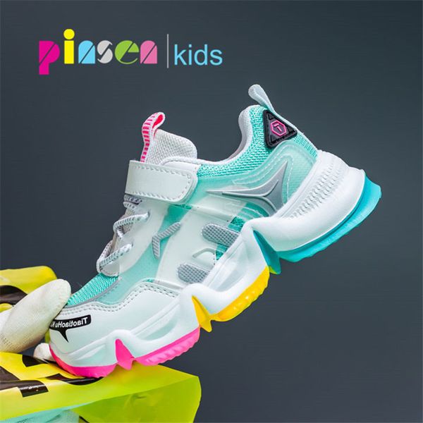 

2020 autumn children sports students breathable kids sport for girls non-slip sneakers shoes girl, Black;red