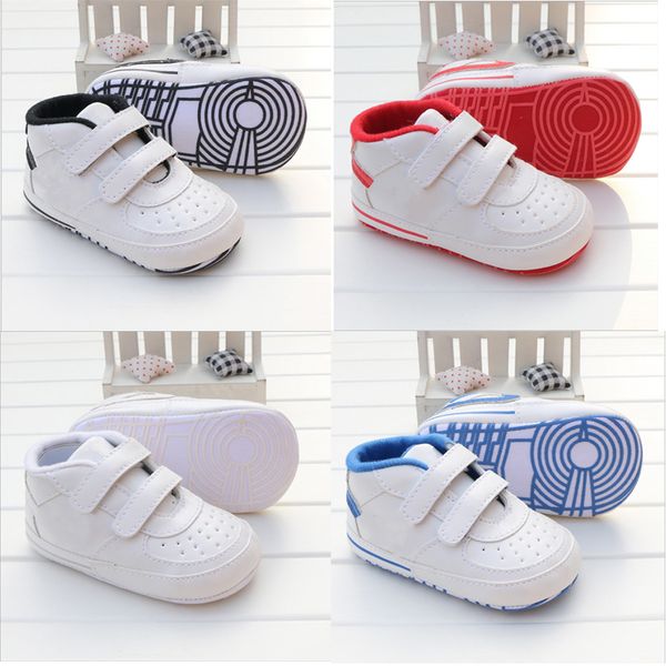 

2021 infant toddler stripe flower crib shoes soft sole kid girls baby shoes classic pu leather sports anti-slip prewalker b520