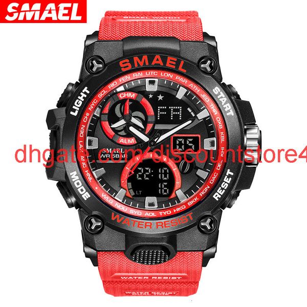 

smill electronic watch outdoor sports cool dual display digital electronic watch student couple wristwatch for men and women, Silver