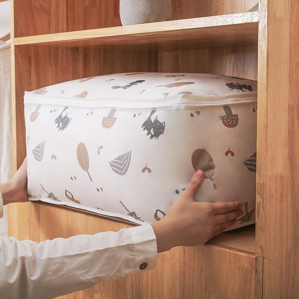 

cartoon quilt storage bag peva waterproof and moisture-proof clothing storage box portable box