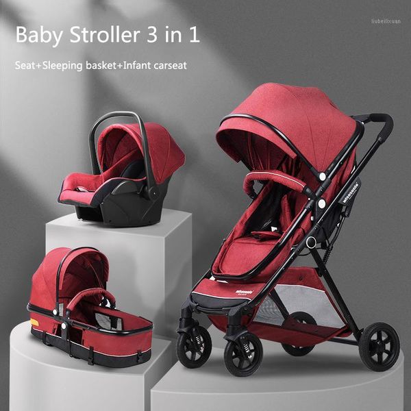 

multifunctional 3 in 1 baby stroller light weight stroller portable one-click folding lightweight baby carrier infant pram1