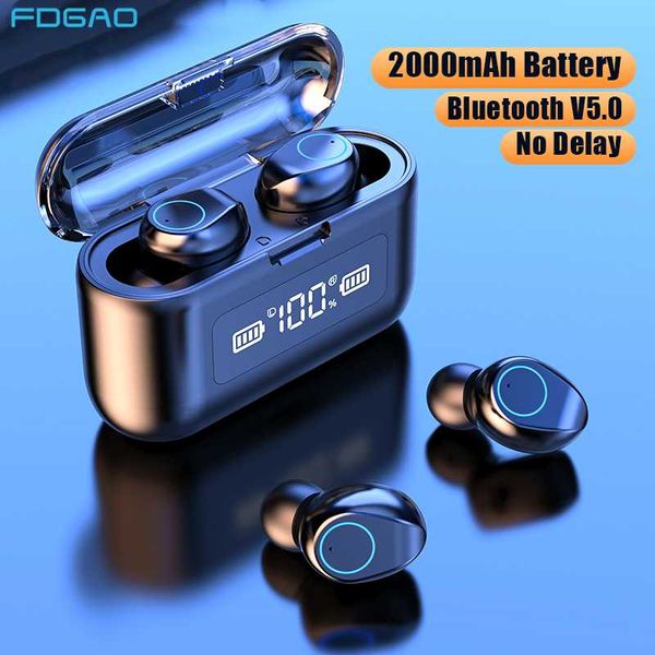 

tws bluetooth earphone wireless headphones stereo sport earphone touch control mini earbuds waterproof with 2000mah charging box