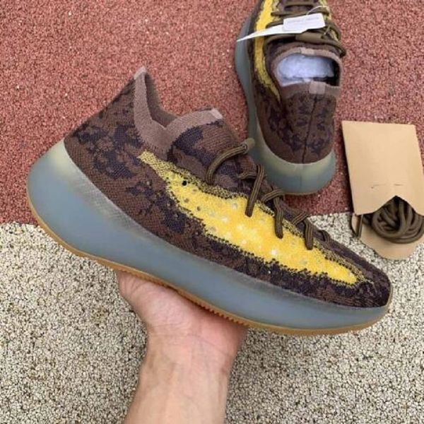 

new 700 kanye 380 men women running shoes bright blue sun solid grey mauve trainers with box graffiti yellow triple black sneakers