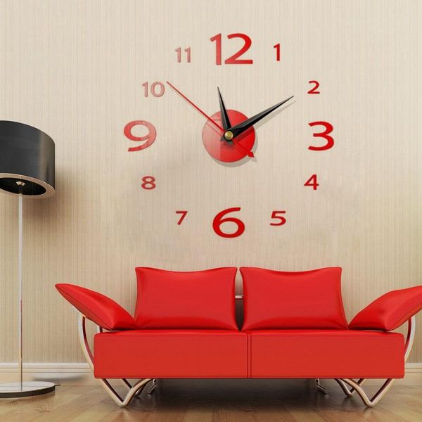 

2020 new wall clock watch 3d wall clocks home decoration 3d wall stickers pecial living room home decoration accessories