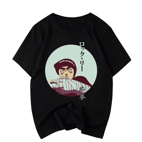 Rock Lee Drunken Fist Schizzi di vernice colorata e Dripsummer Moda uomo T-shirt stampata divertente Tee Hipster Tshirt Design Tops