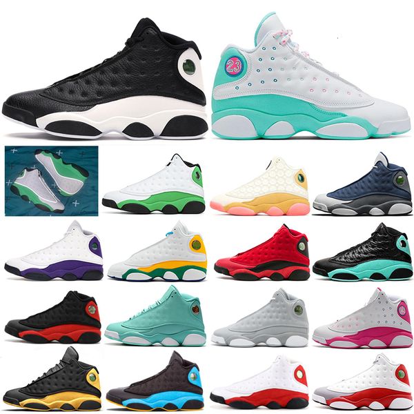 

13 13s mens basketball shoes aurora green black cat flint singles dayreverse he got game playground nakeskin s sneakers, White;red