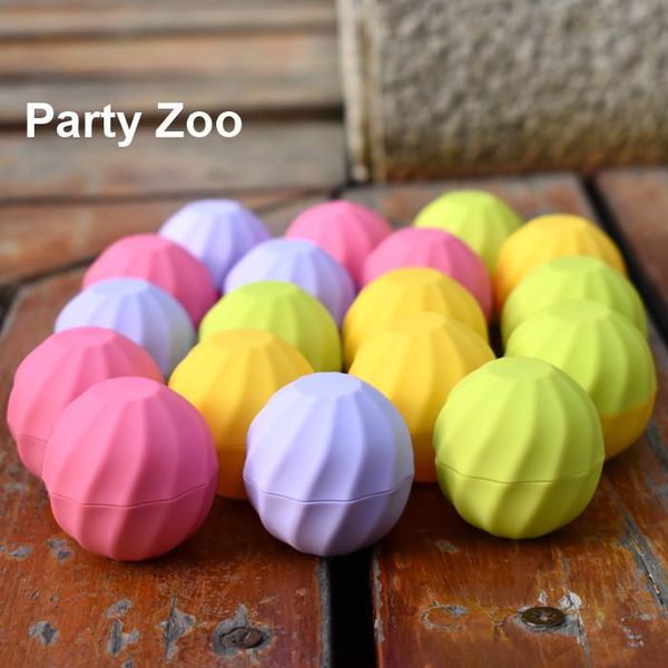 

120 x colorful frosted diy ball style lip container just put in needn't mold new round lipstick tube