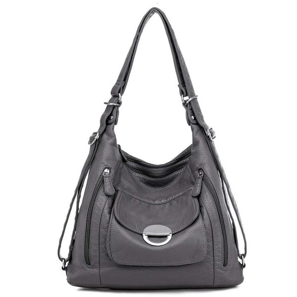 

women's new fashion shoulder large capacity portable messenger soft multi-function backpack designers hand tote leather mini women bags