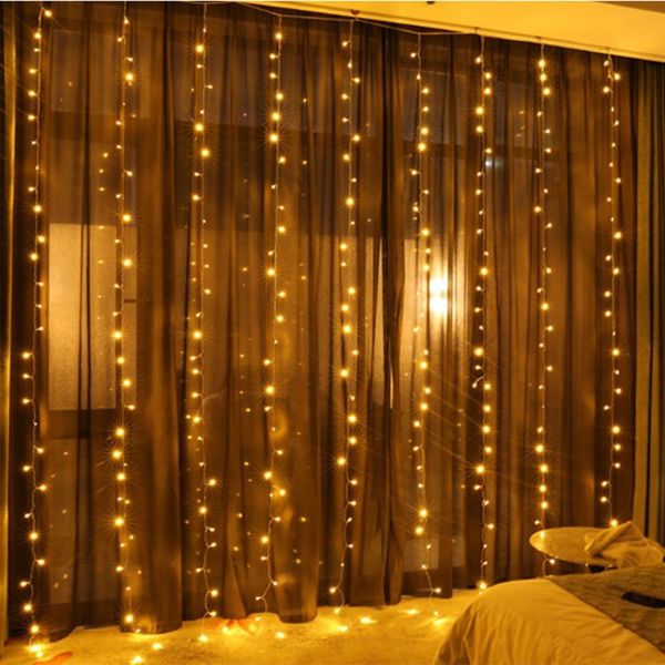 

christmas light string 3*1m,3*2m,3*3m meters led outdoor waterproof curtain holiday wedding decoration small lanterns wholesale