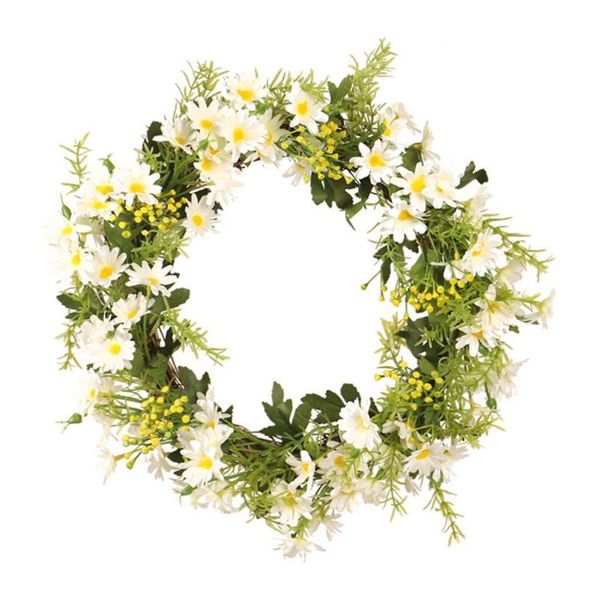 

artificial daisy flower wreath home door garland for wedding party hanging pendant decoration