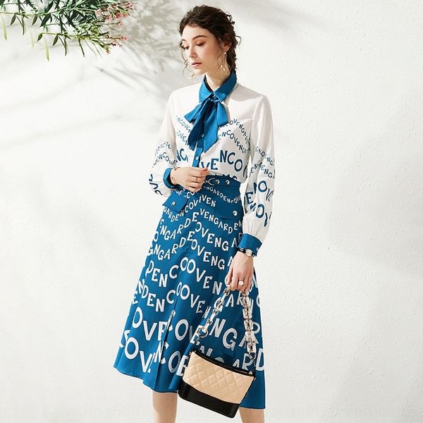 

rl73w 2001104-2020 коротких и весной юбка рубашки shirtsummer французского шифона западного стиля футболка дизайн чувство письмо ahgk юбка и, Gray