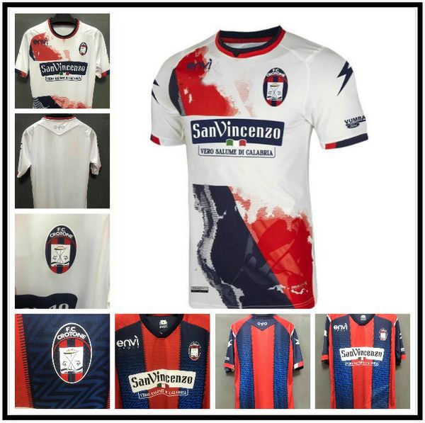 

fc crotone soccer jerseys 2020 21 home away benali eduardo luperto petriccione djidji magallan dragus football shirt, Black;yellow