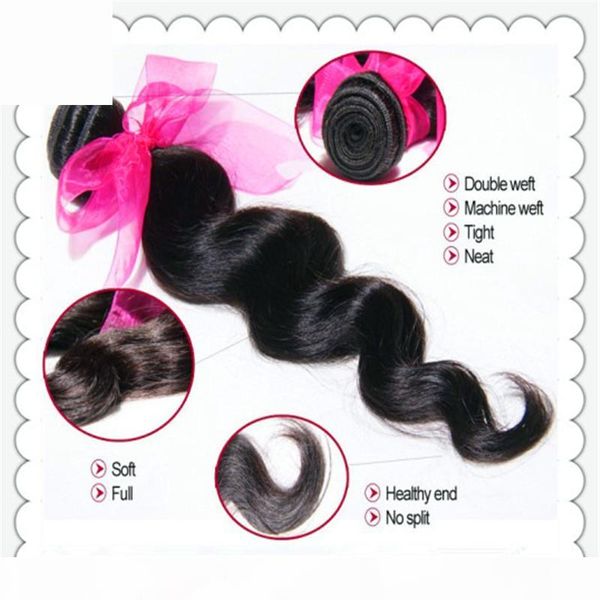 

brazilian body wave bundles 8-30 inch bundles remy human hair bundles 1pcs 100g braizlian hair weave, Black