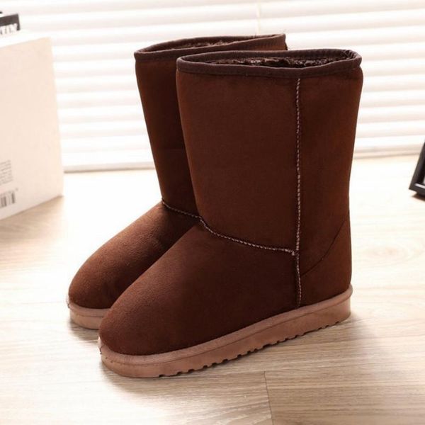 

2020 classic lady shoes waterproof leather comfortable snow boots fur winter boots warm women, Black