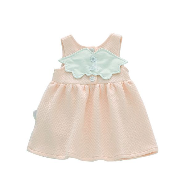 

2021 new girls clothes angel wings mesh vestidos girl princess baby clothing kids party wedding es for g 0-2t rjb6, Red;yellow