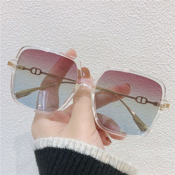 

new 2021 sunglasses korean chaowang women red big frame anti ultraviolet polarized sunglasses big face thin, White;black