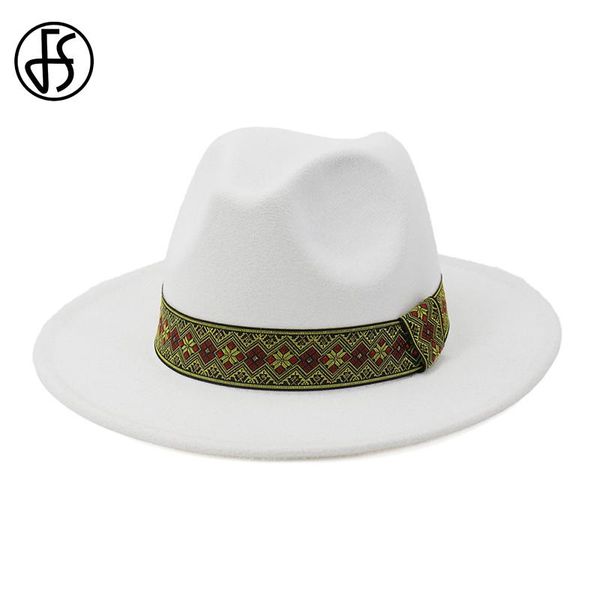 

fs 2020 autumn winter womens felt hat fedoras wide brim hats for men british style vintage lady wool panama jazz cap, Blue;gray