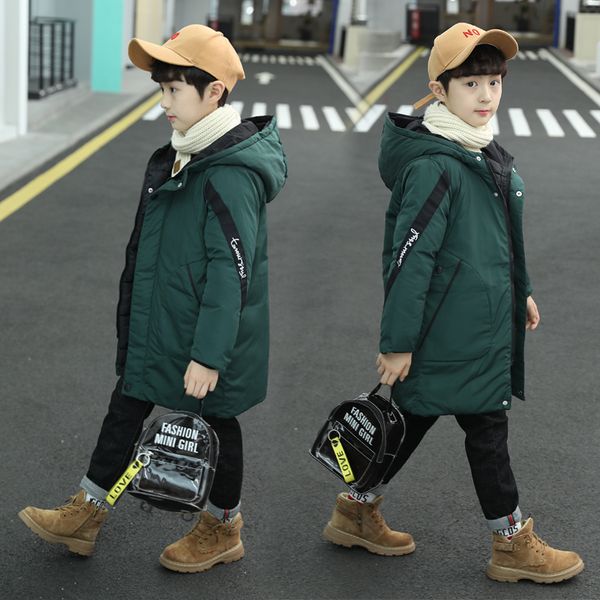 

одежда 2020 новые зимней утолщенной среды детских иностранных мальчиков стиля и долго вниз хлопок ватник, Blue;gray