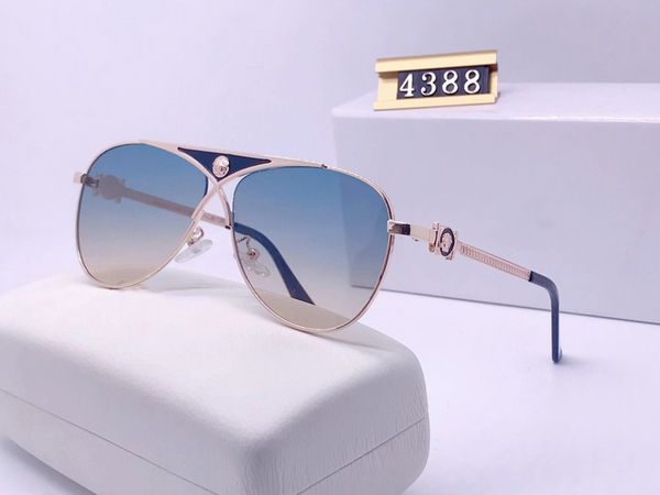 

2020 new fashion luxury evidence sunglasses retro vintage men 4388 designer shiny gold frame laser logo women with package uv400, White;black