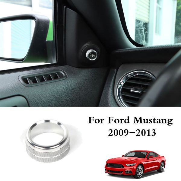 Gümüş Arka Ayna Ayar Anahtarı Çerçeve Alüminyum Alaşım 1 adet Ford Mustang 2009-2013 için İç Aksesuarlar