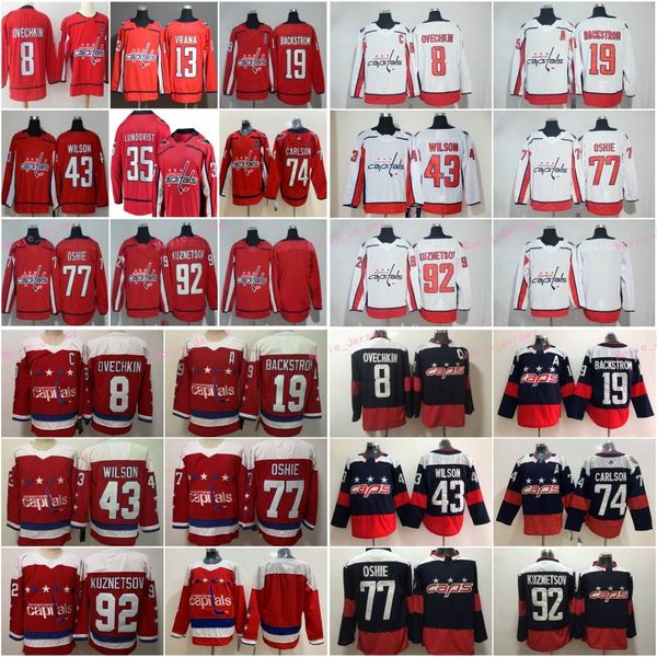 

35 henrik lundqvist washington capitals jersey alexander ovechkin john carlson t. j. oshie tom wilson backstrom orpik nicklas backstrom, Black;red