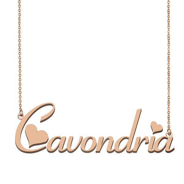 

cavondria custom name necklace personalized pendant for men boys birthday gift friends jewelry 18k gold plated stainless steel, Silver