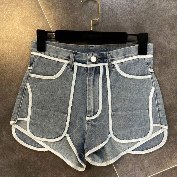 

2020 summer new streetwear high waist grey loose denim shorts women mj168 drop shipping good quality, Blue