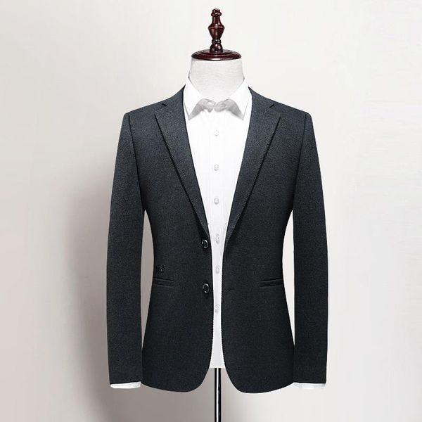 

autumn and winter 2021 new men's young business gentleman leisure suit korean slim suit fashion single coat1, White;black