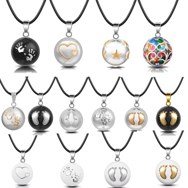 

eudora harmony ball pendant necklace pregnancy chime ball mexcian bola ball pendants for women fine jewelry wholesale 20 pcs/lot 0927, Silver