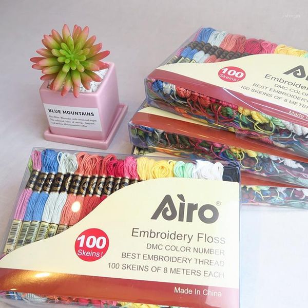 

100 pcs 50 colors 8 meters embroidery threads polyester cotton thread handmade accessories embroidery thread1, Black;white