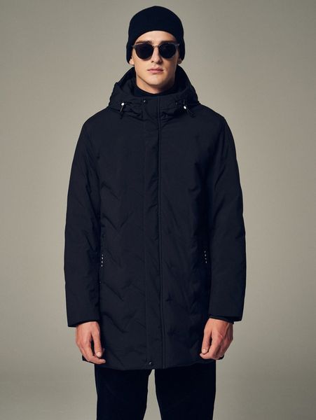 

men drawstring hooded zipper down coat b5tr#, Black;brown