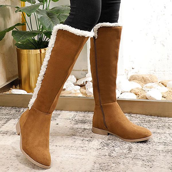 

over the knee boots women 2020 thigh high boots suede ladies black long booties elastic 4cm block heels shoes plus size