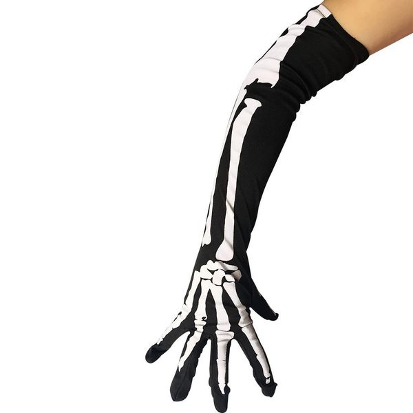 

new halloween products skull gloves long ghost gloves hollowen cosplay performance costumes bones new halloween wmtvak bdesybag, Bronze;silver