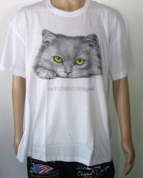 

3xl cat-cats футболка с зелеными глазами плюс размер белых нового вида спорта с капюшоном hoodie