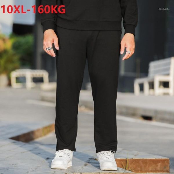 

autumn men sweatpants sports pants simple plus size 8xl 9xl 10xl oversize big size straight loose pants black 160kg1