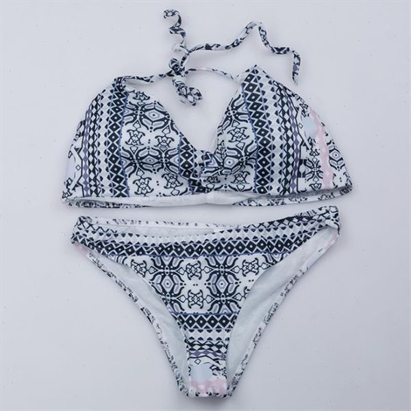 

women printed bikini set beach split swim suit ladies bikini suit summer female two piece swimwear, Gray