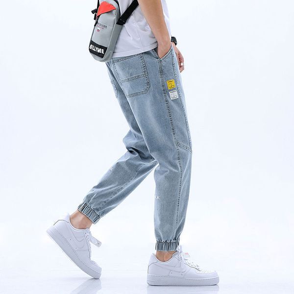 Hot Style Trendy Herren Jeans Loose Marke Harem Cropped Hosen All-Match Korean Casual Hosen 201117