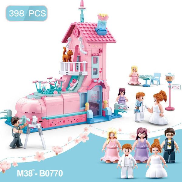 

друзья pink house city bus race car building block princess prince свадебные наборы парк развлечений кирпичная игрушки для девочек bbyxzv ho