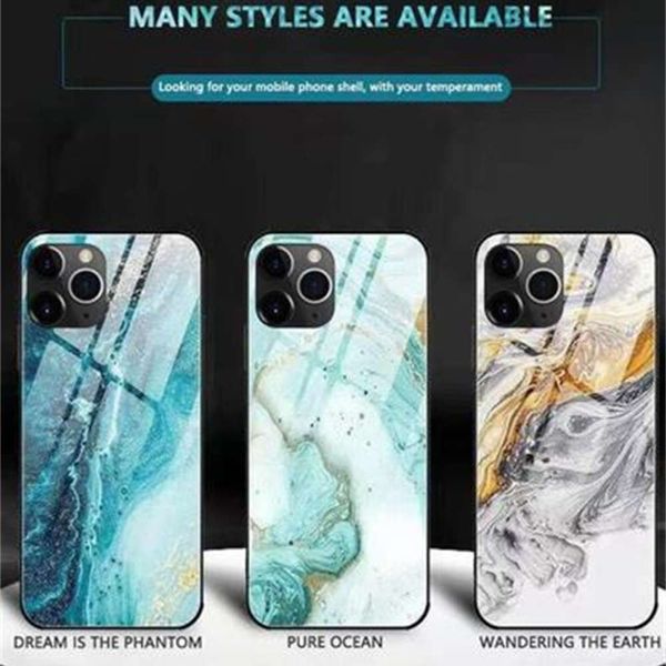 

qacolor edge marble glass case for vip 11pro max / 8plus / xs 12 caselk
