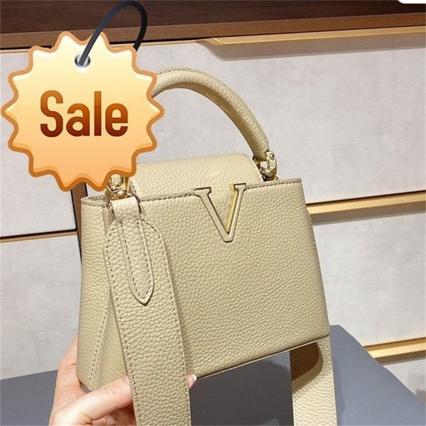 

detachable cowhide purse bags soft ladis litchi stria handbag crossbody wide shoulder strap various colors lady shoulder bags mini tote new