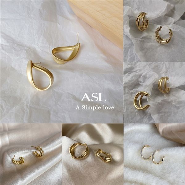 

lta gold statementfor earring color stud earrings for women mixed circlular earrings earrings creative small silver, Golden